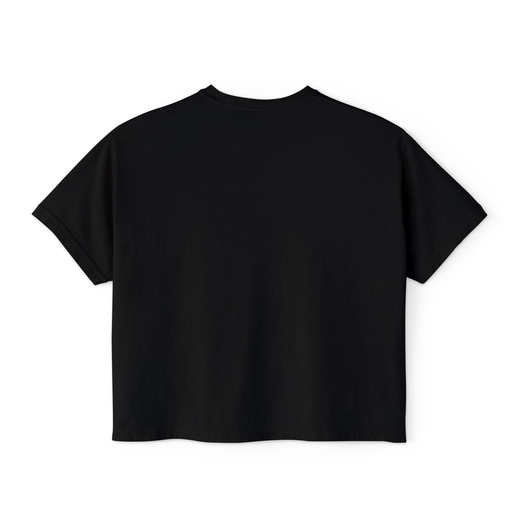 Crop Tee Black Cat Graphic Women's Boxy Tee