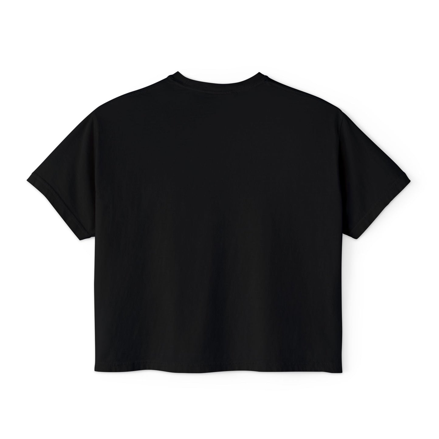 Crop Tee Black Cat Graphic Women's Boxy Tee