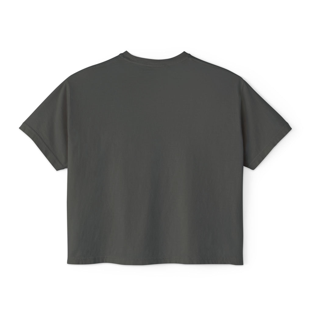 Crop Tee Black Cat Graphic Women's Boxy Tee