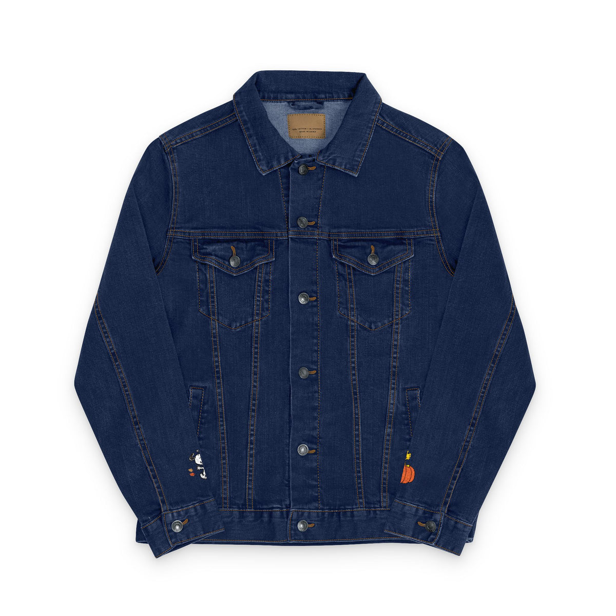 Embroidered Snoopy Unisex Denim Jacket - Fall Theme
