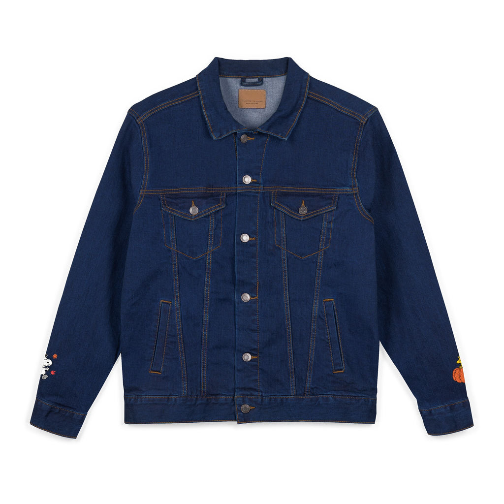 Embroidered Snoopy Unisex Denim Jacket - Fall Theme
